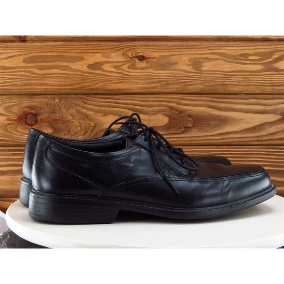 Bostonian Sz 10.5‎ Derby Oxfords Black Leather Men Lace Up Medium (D, M) - Picture 5 of 11